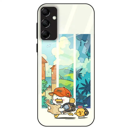 Cute Duck Adventure - Glass Case For Samsung Galaxy M14