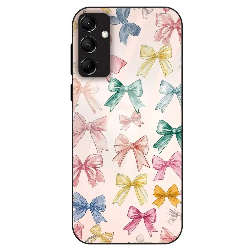 Pastel Bow Pattern - Glass Case For Samsung Galaxy M14