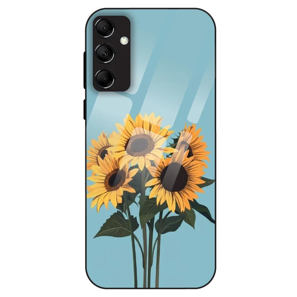 Sunflower Serenity - Glass Case For Samsung Galaxy M14