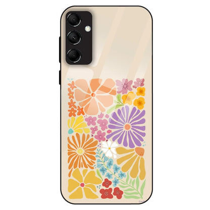 Colorful Floral - Glass Case For Samsung Galaxy M14