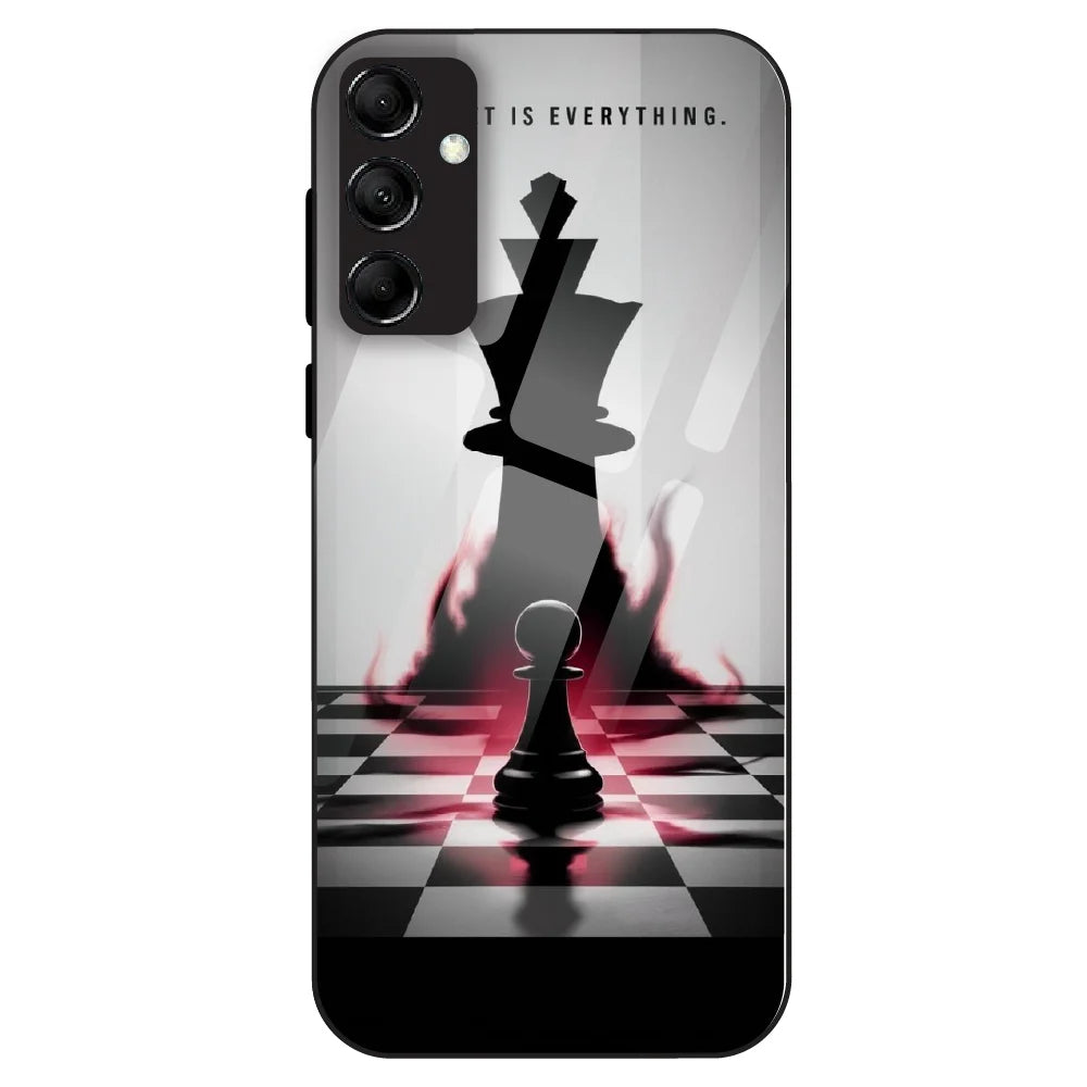 Chess Power Shadow - Glass Case For Samsung Galaxy M14