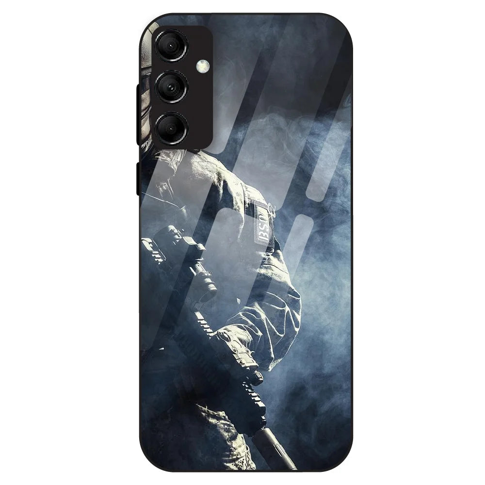 Tactical Soldier - Glass Case For Samsung Galaxy M14