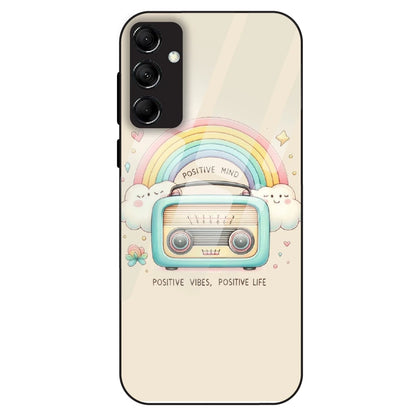 Positive Vibes Retro - Glass Case For Samsung Galaxy M14