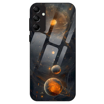 Cosmic Orbit Aesthetic - Glass Case For Samsung Galaxy M14