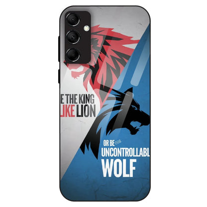 Lion vs Wolf Power - Glass Case For Samsung Galaxy M14