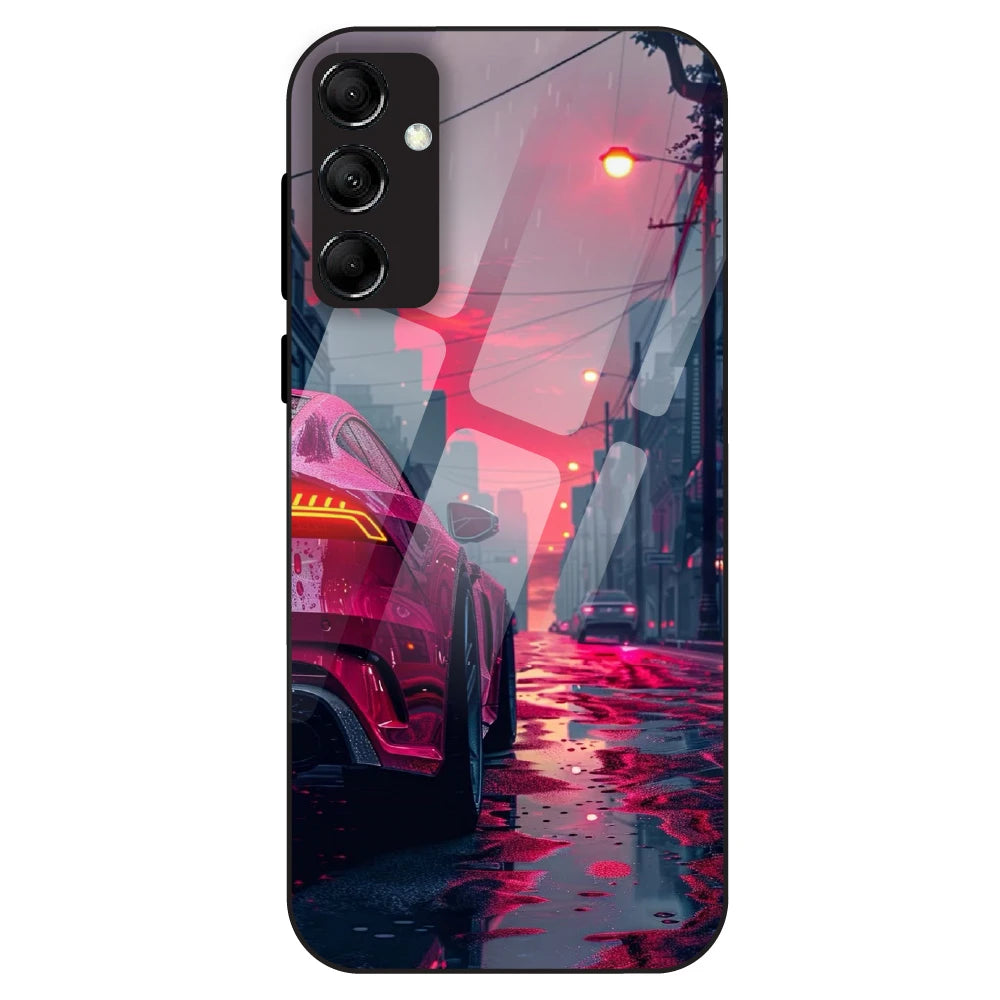 Neon Street Racer - Glass Case For Samsung Galaxy M14