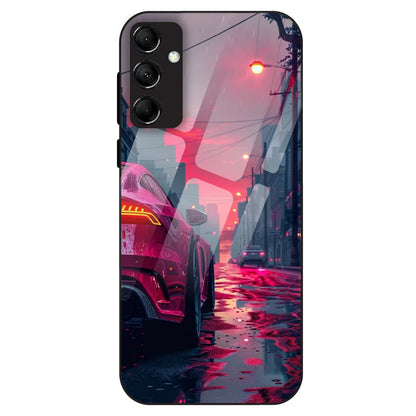 Neon Street Racer - Glass Case For Samsung Galaxy M14