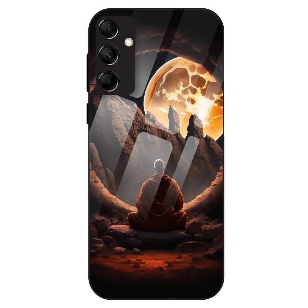 Meditating Monk - Glass Case For Samsung Galaxy M14