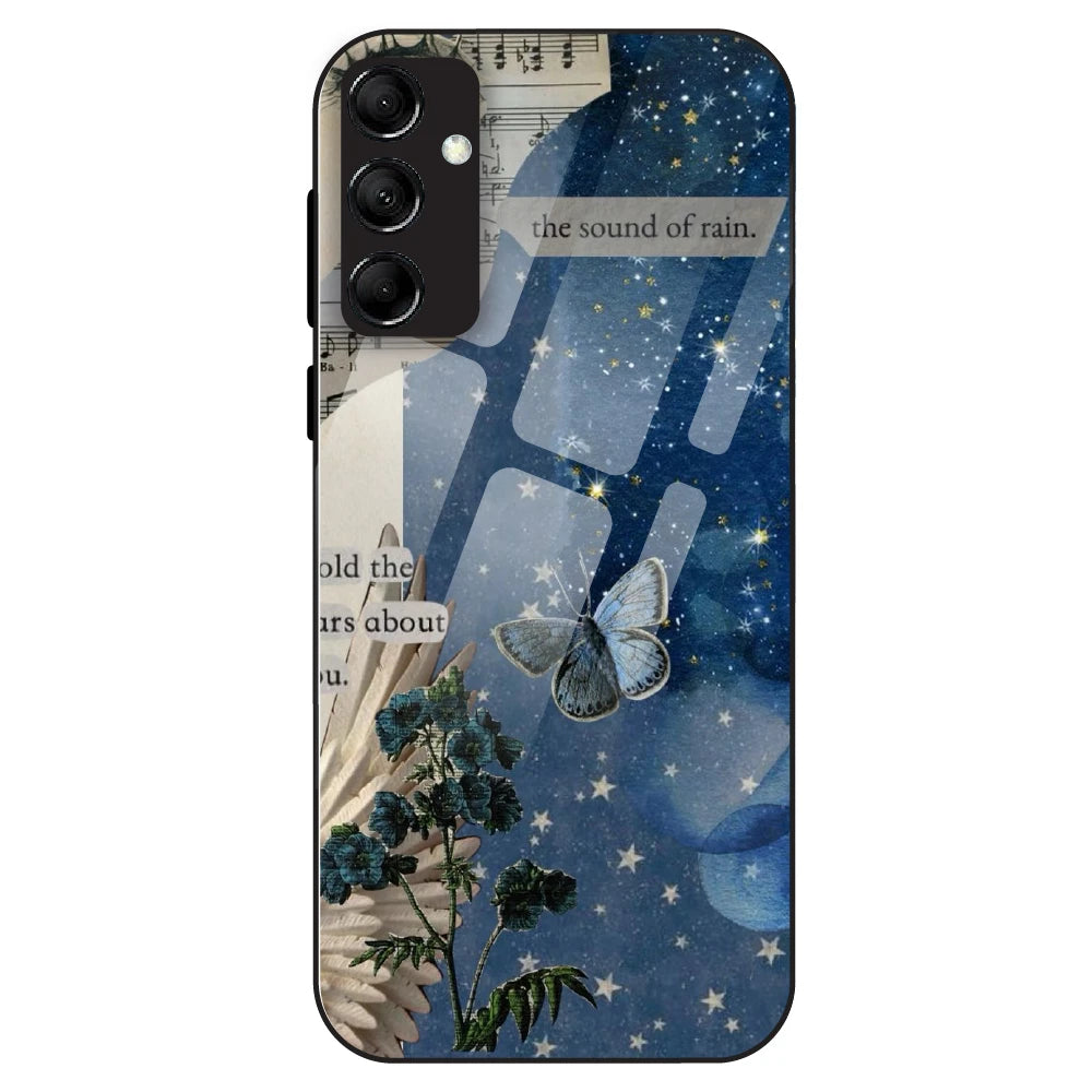 Midnight Butterfly Aesthetic - Glass Case For Samsung Galaxy M14