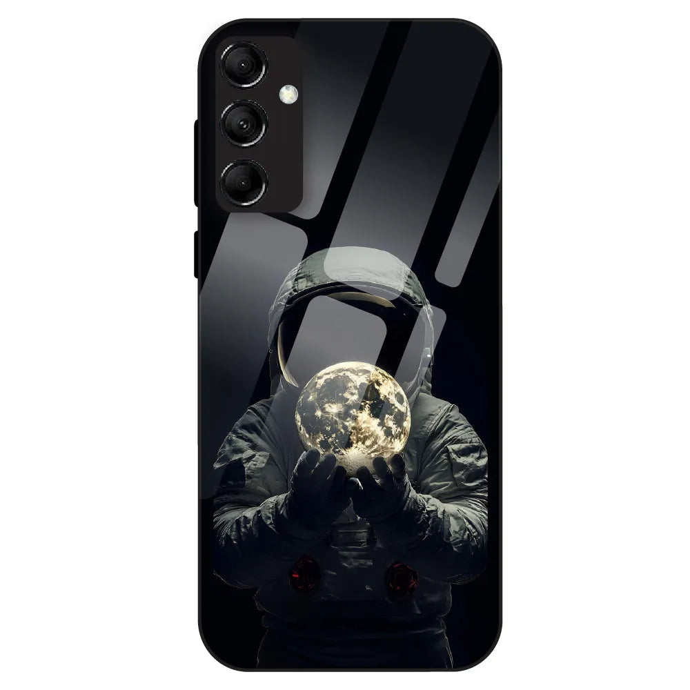 Astronaut Moon Glow - Glass Case For Samsung Galaxy M14