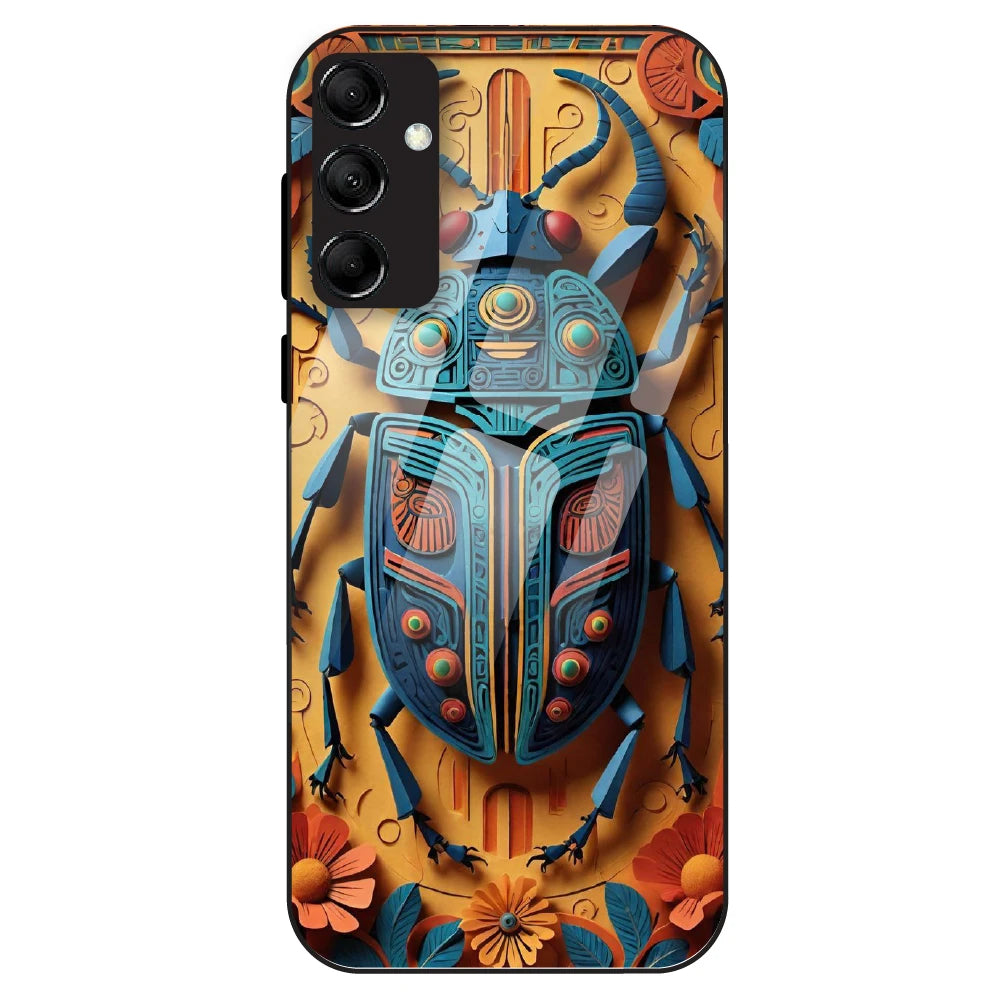 Royal Scarab Art - Glass Case For Samsung Galaxy M14