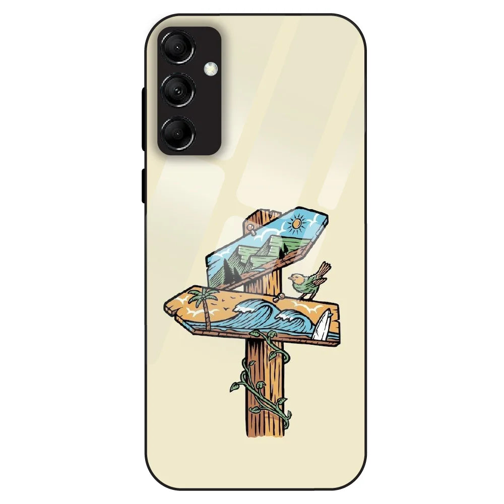 Nature Postbox Art Aesthetic - Glass Case For Samsung Galaxy M14