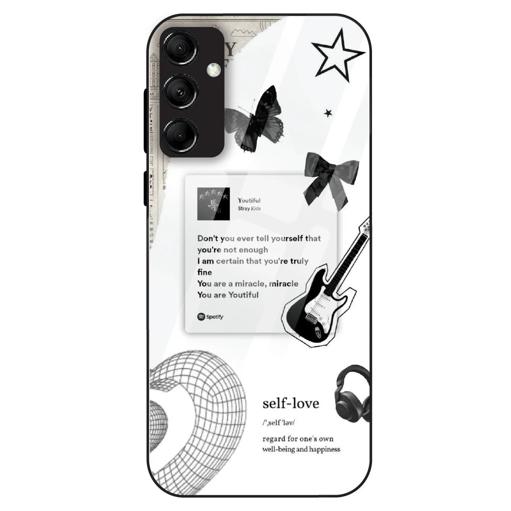 Monochrome Self-Love - Glass Case For Samsung Galaxy M14