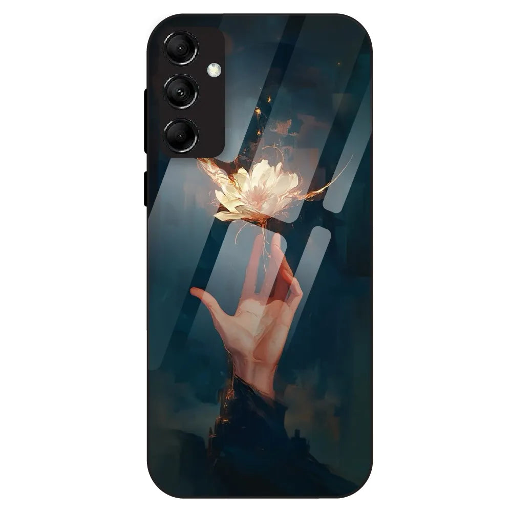 Mystic Hand & Bloom - Glass Case For Samsung Galaxy M14