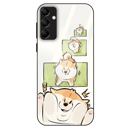 Cute Shiba Steps - Glass Case For Samsung Galaxy M14