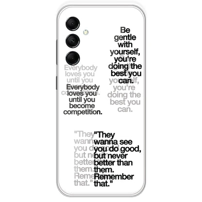 Motivational Quotes - Clear Printed Silicone Case For Samsung Galaxy M14