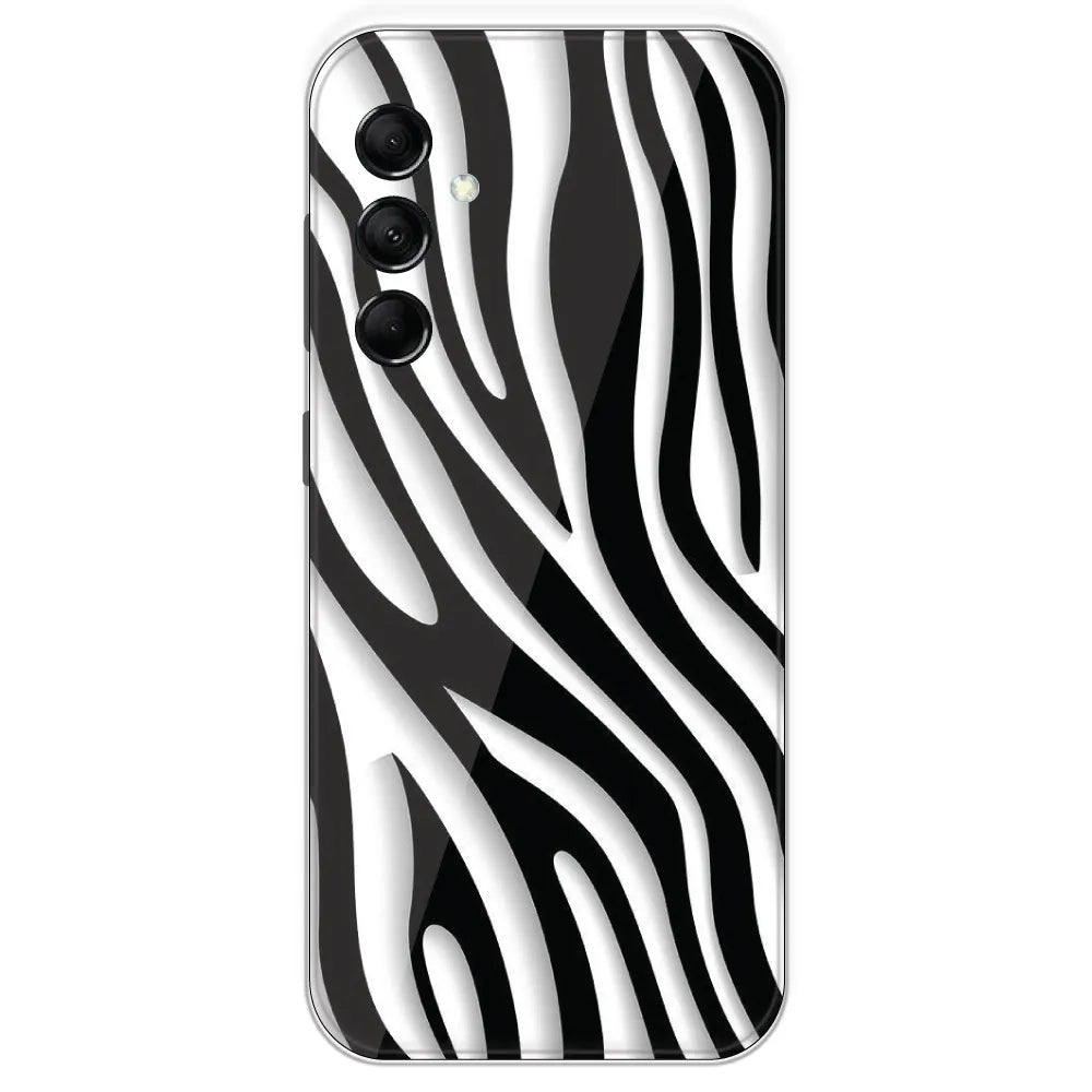 Zebra Print - Printed Silicone Case For Samsung Galaxy M14