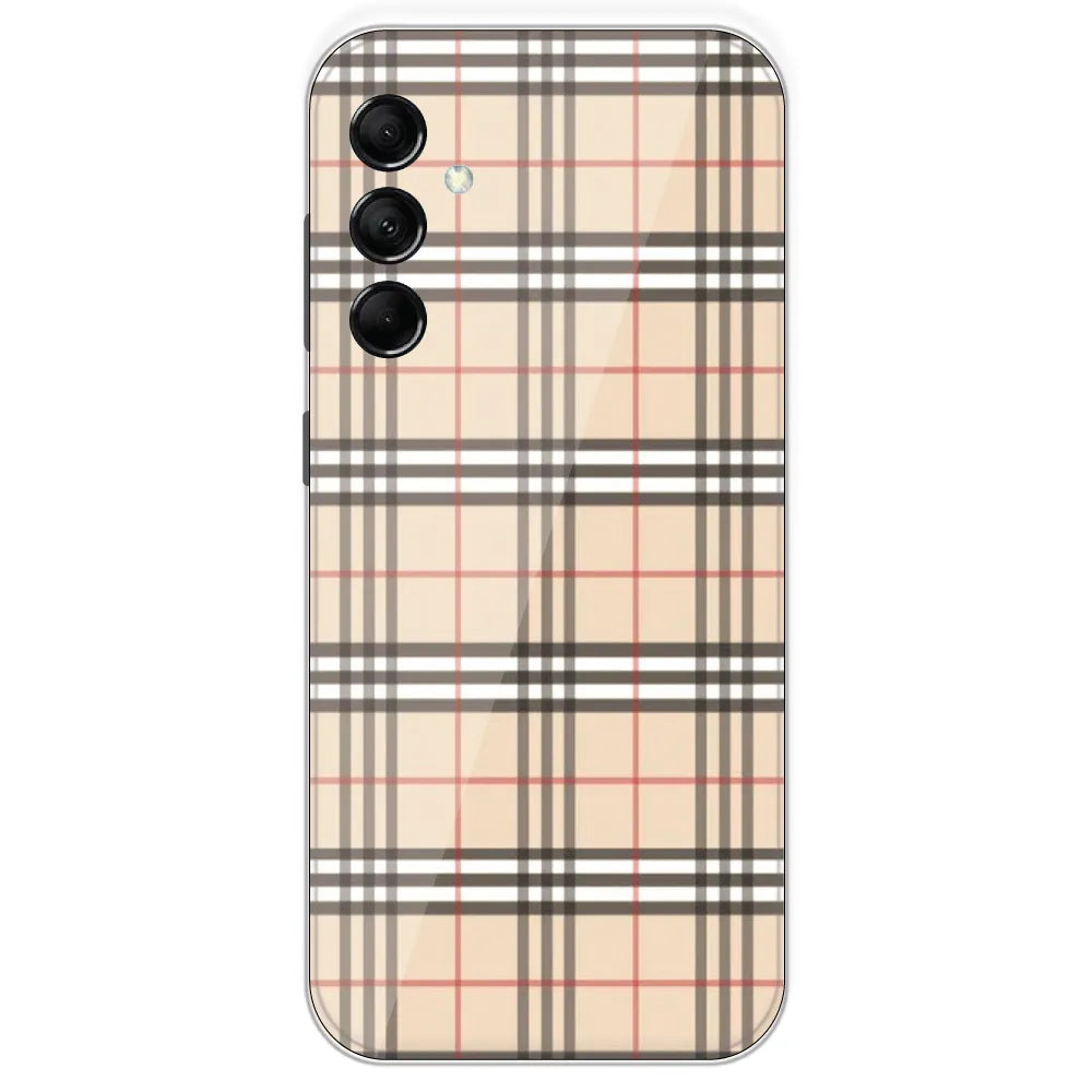 Yellow Checks - Printed Silicone Case For Samsung Galaxy M14