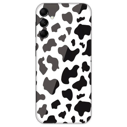 Cow Print - Clear Printed Silicone Case For Samsung Galaxy M14
