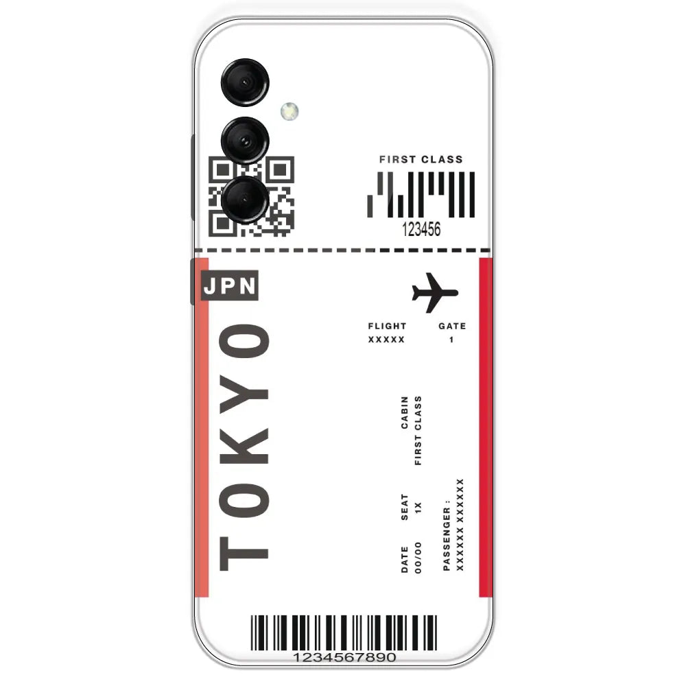 Tokyo Ticket - Clear Printed Silicone Case For Samsung Galaxy M14