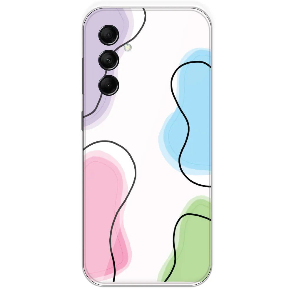Rainbow Cow Print - Clear Printed Silicone Case For Samsung Galaxy M14