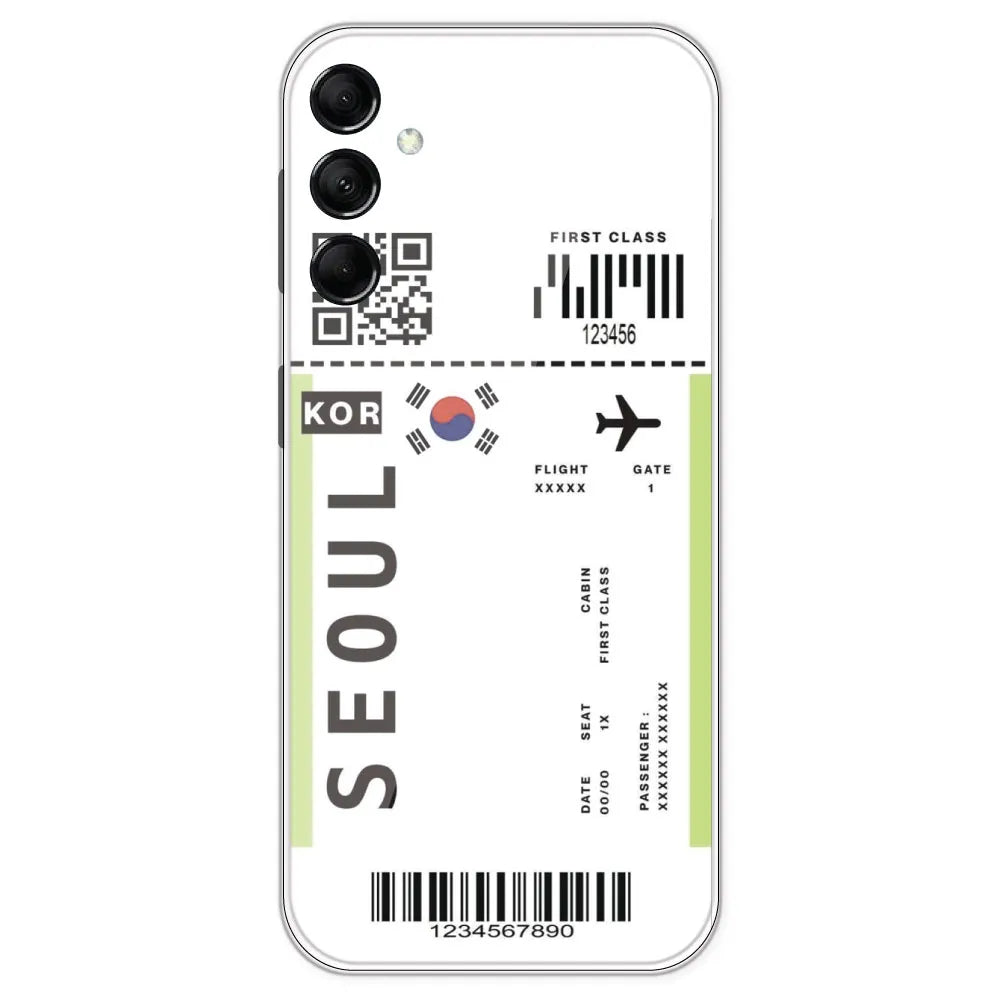 Seoul Ticket - Clear Printed Silicone Case For Samsung Galaxy M14
