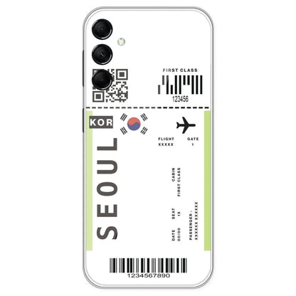 Seoul Ticket - Clear Printed Silicone Case For Samsung Galaxy M14