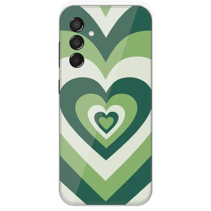 Dark Green Hearts - Printed Silicone Case For Samsung Galaxy M15