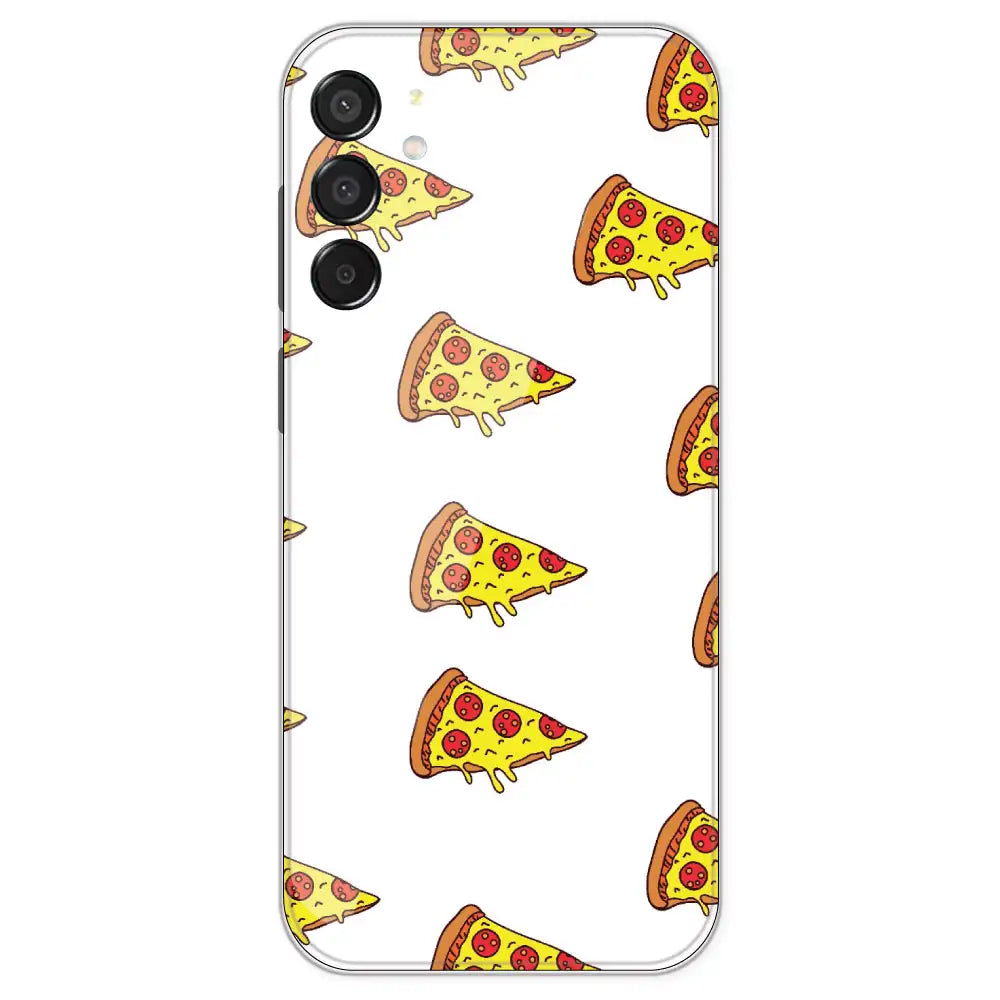 Pizza - Clear Printed Silicone Case For Samsung Galaxy M15