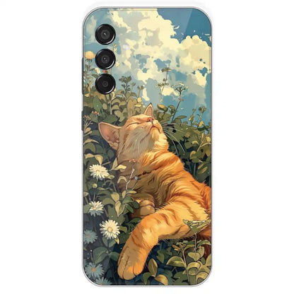 Garfield Sleeping - Printed Silicone Case For Samsung Galaxy M15