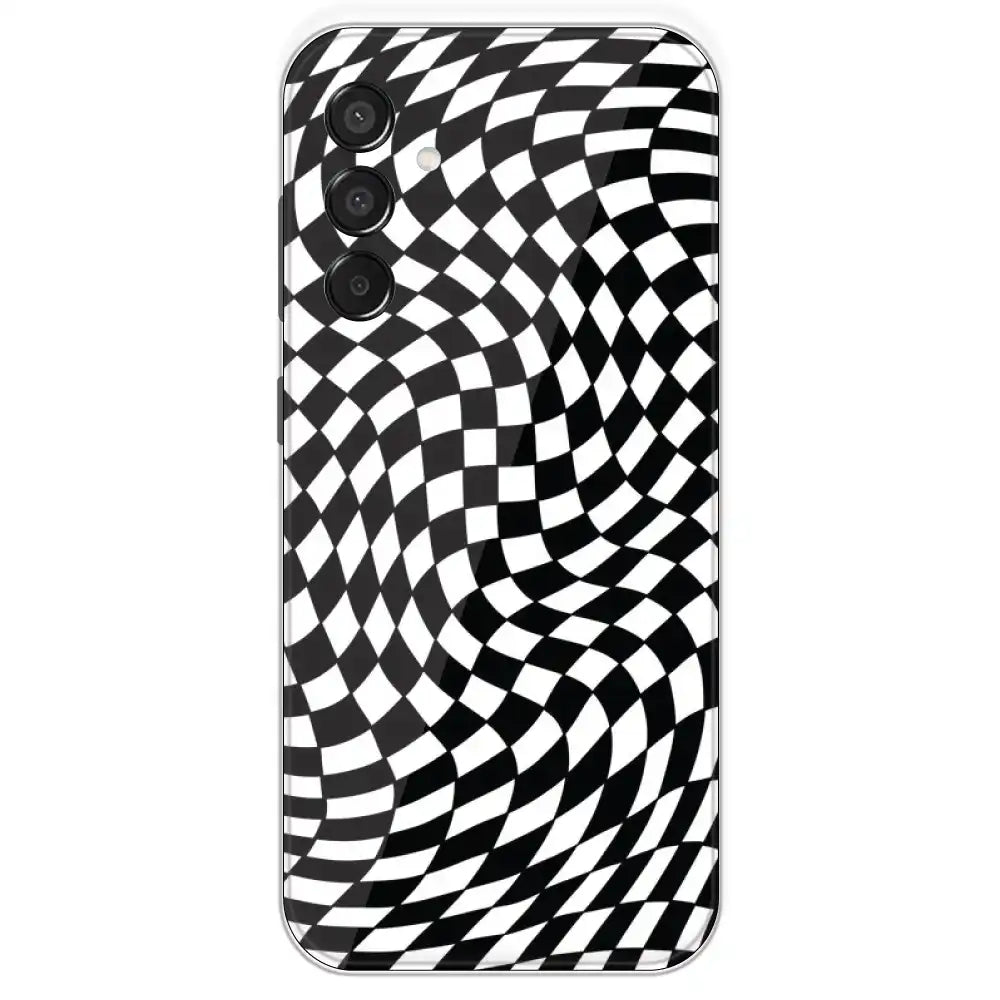 Checks - Printed Silicone Case For Samsung Galaxy M15