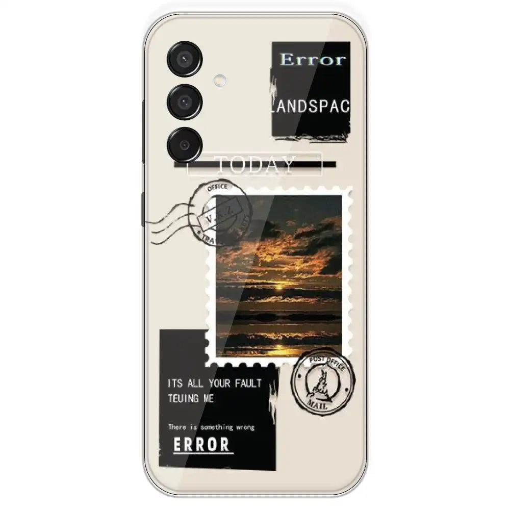 Post Card - Printed Silicone Case For Samsung Galaxy M15