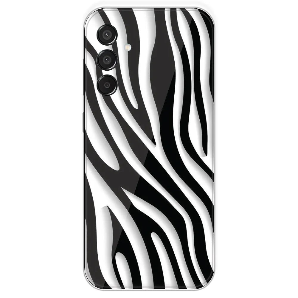 Zebra Print - Printed Silicone Case For Samsung Galaxy M15