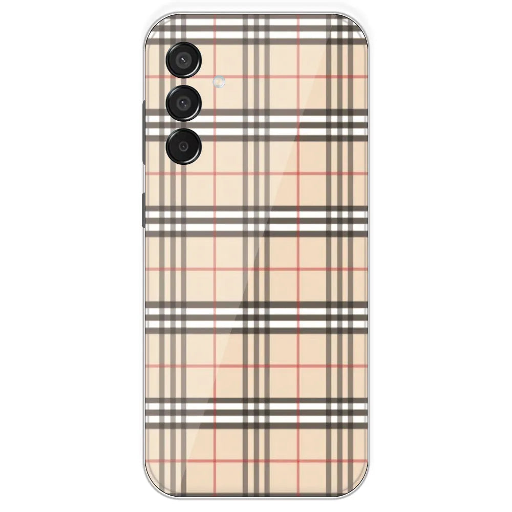 Yellow Checks - Printed Silicone Case For Samsung Galaxy M15