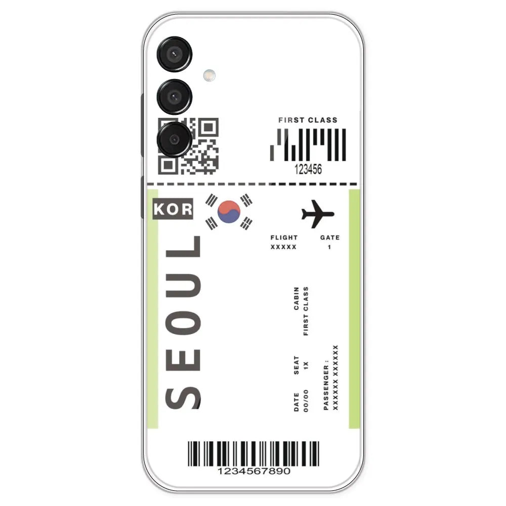 Seoul Ticket - Clear Printed Silicone Case For Samsung Galaxy M15