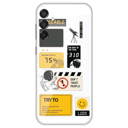 Space - Clear Printed Silicone Case For Samsung Galaxy M15