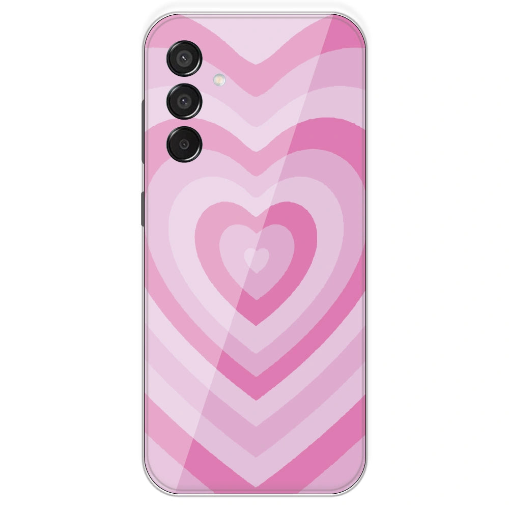 Pink Hearts - Printed Silicone Case For Samsung Galaxy M15