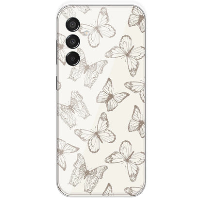 White Butterflies - Printed Silicone Case For Samsung Galaxy M15