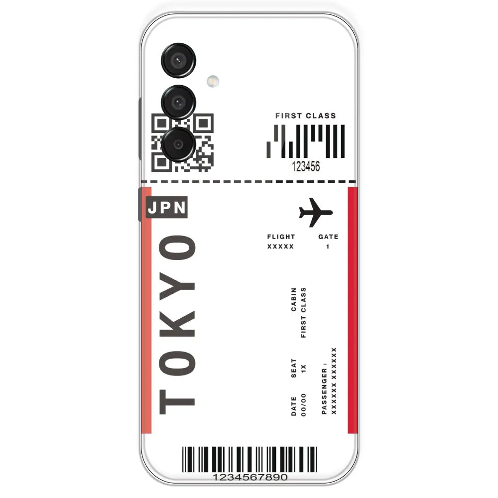 Tokyo Ticket - Clear Printed Silicone Case For Samsung Galaxy M15