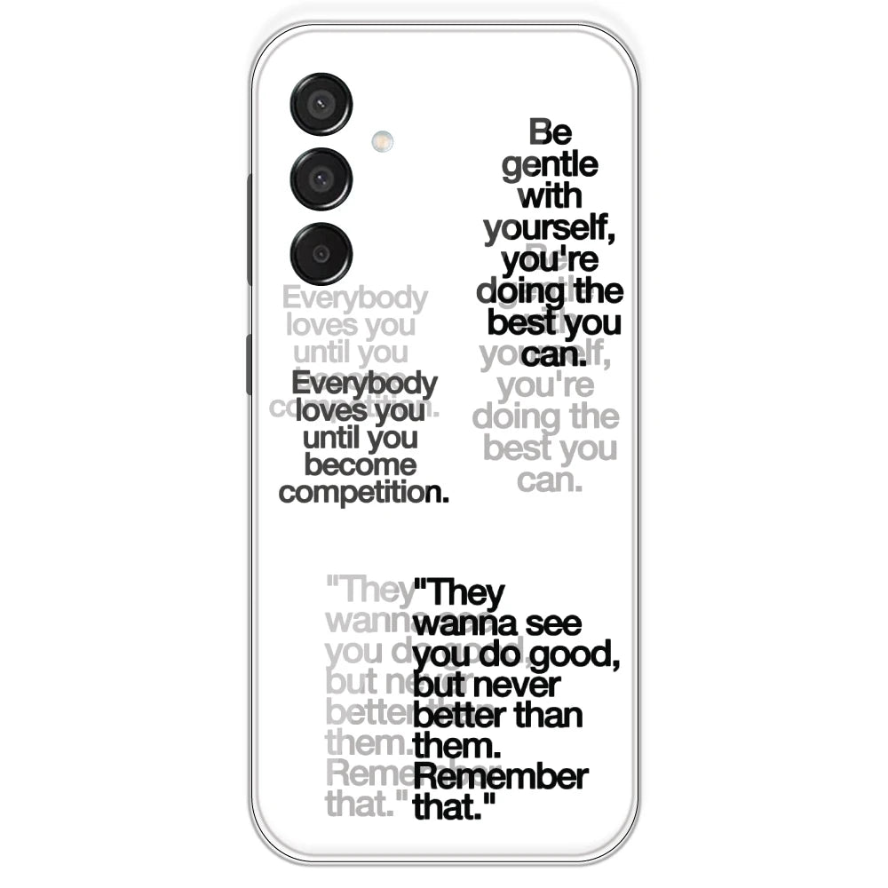 Motivational Quotes - Clear Printed Silicone Case For Samsung Galaxy M15