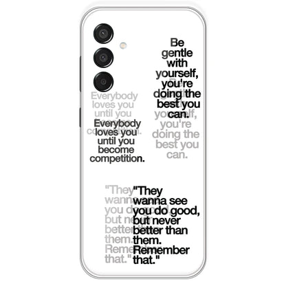 Motivational Quotes - Clear Printed Silicone Case For Samsung Galaxy M15