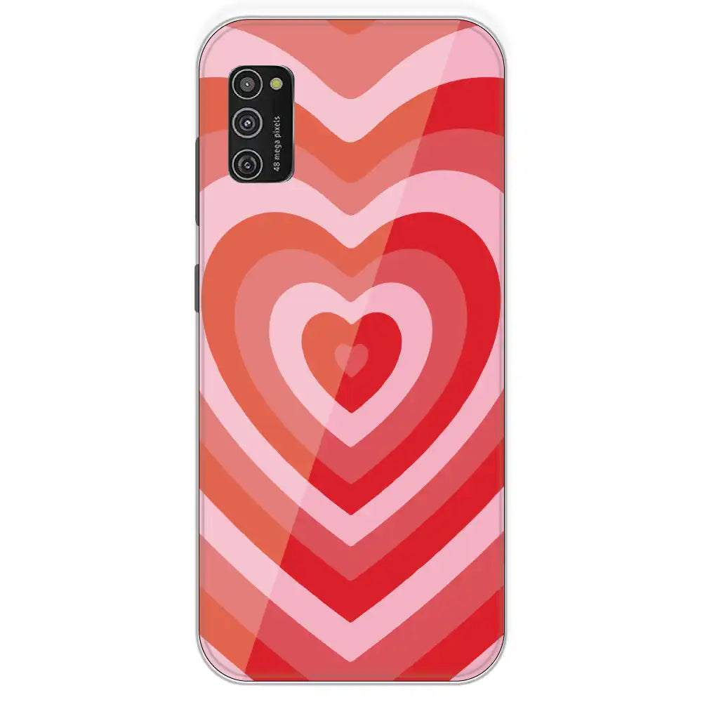 Red Hearts - Printed Silicone Case For Samsung Galaxy M21