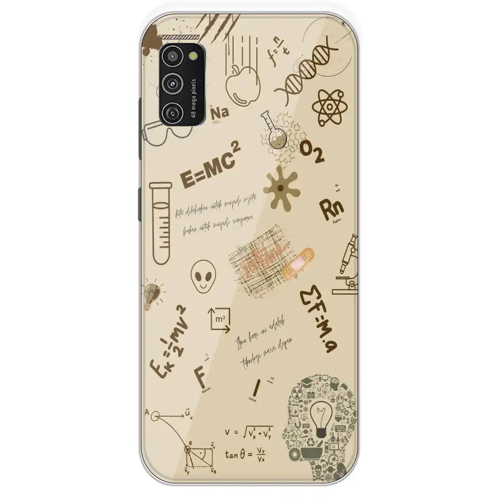 Physics Collage - Printed Silicone Case For Samsung Galaxy M21
