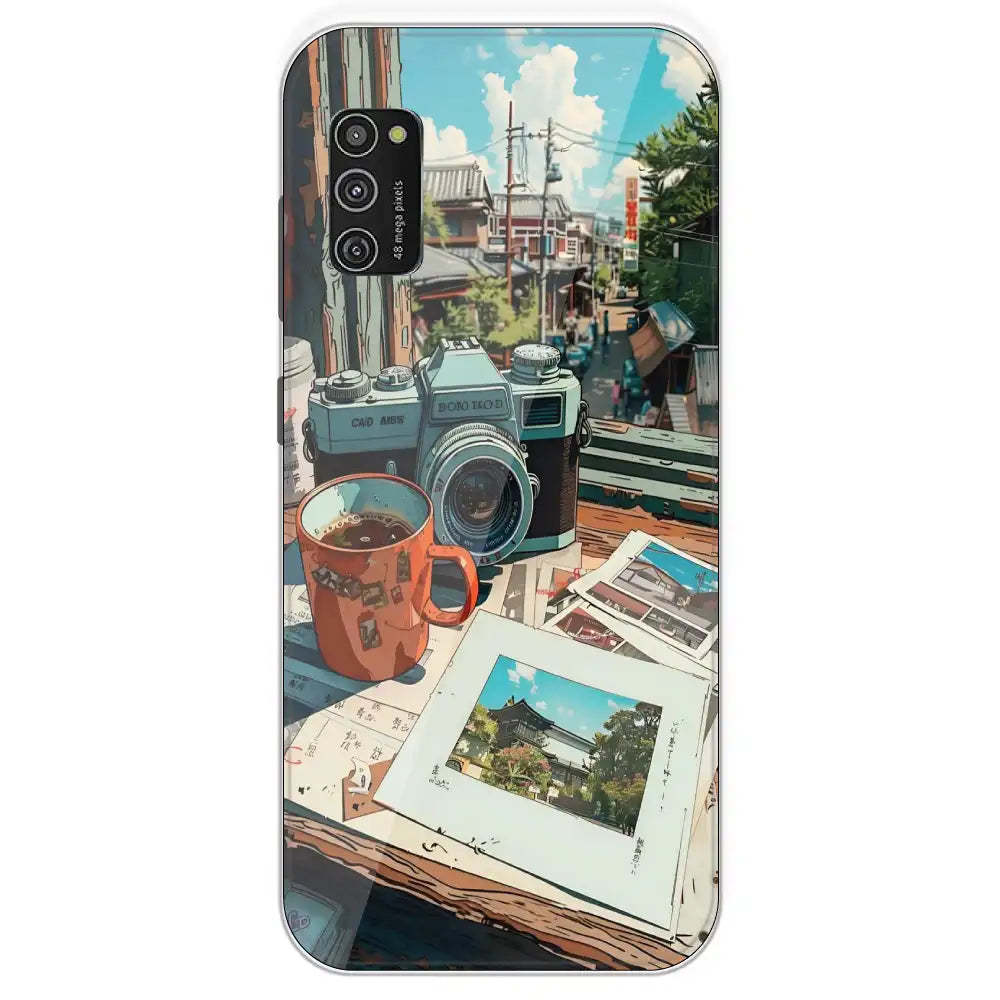 Vintage Camera Travel Vibes - Printed Silicone Case For Samsung Galaxy M21