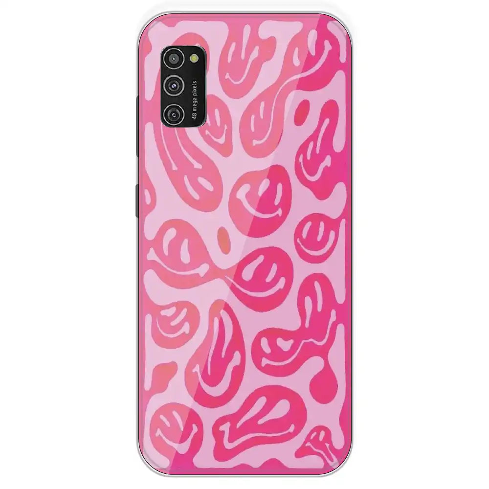 Pink Smilies - Printed Silicone Case For Samsung Galaxy M21