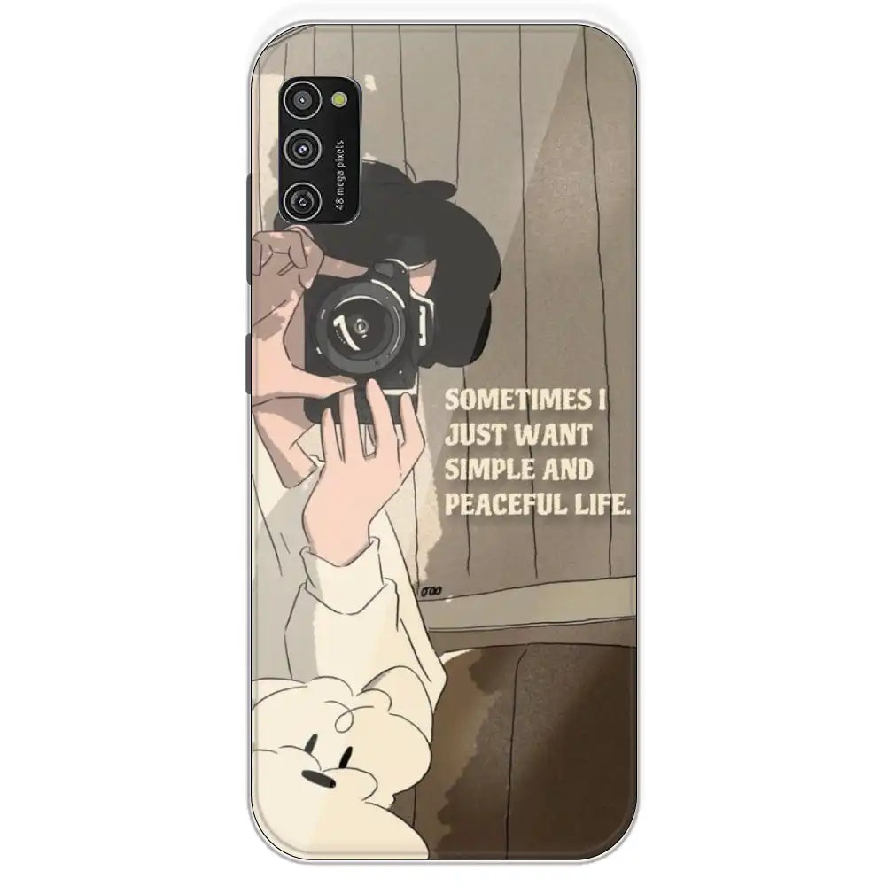 Photographer - Printed Silicone Case For Samsung Galaxy M21