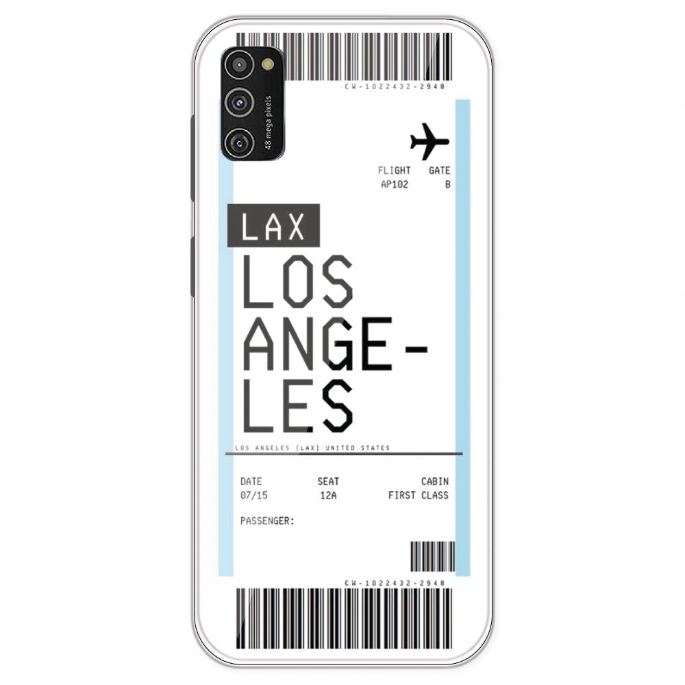 Los Angeles Ticket - Clear Printed Silicone Case For Samsung Galaxy M21