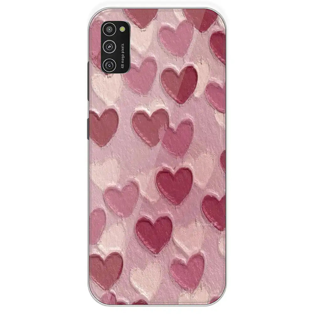 Pastel Hearts Love - Printed Silicone Case For Samsung Galaxy M21