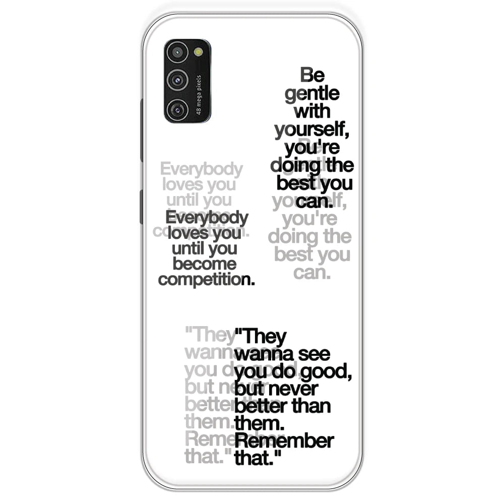 Motivational Quotes - Clear Printed Silicone Case For Samsung Galaxy M21