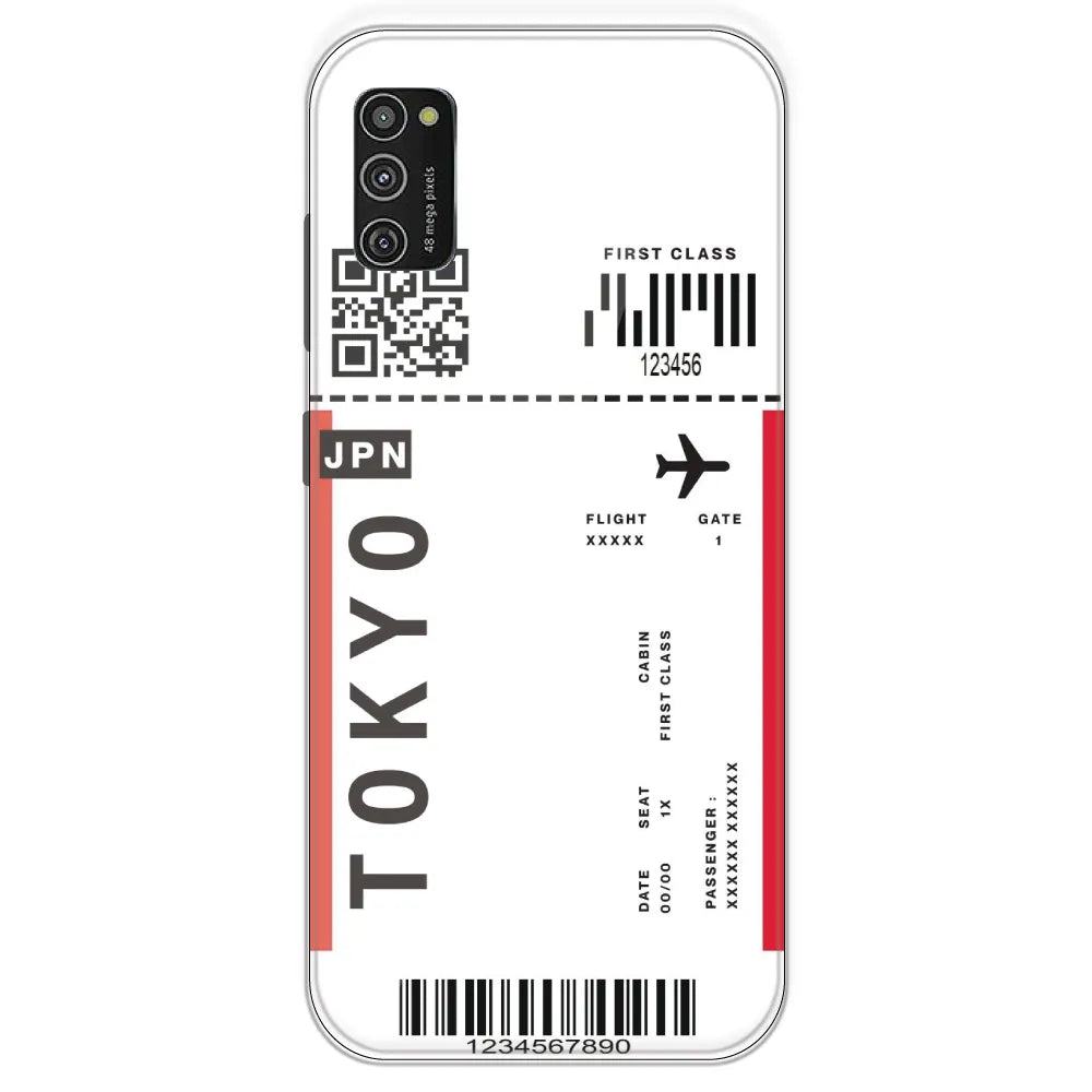Tokyo Ticket - Clear Printed Silicone Case For Samsung Galaxy M21